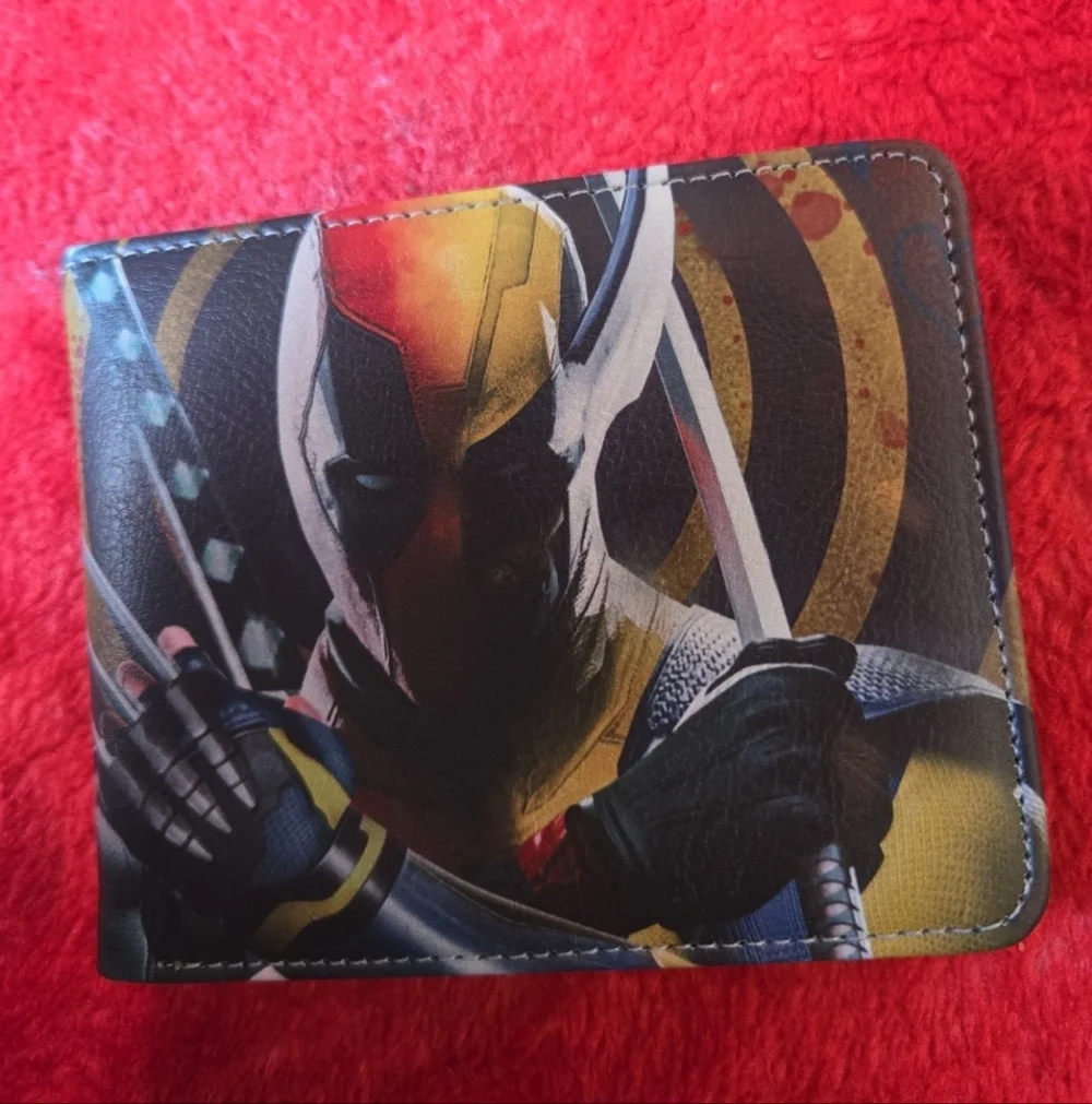 New Deadpool wolverine marvel anime manga leather wallet